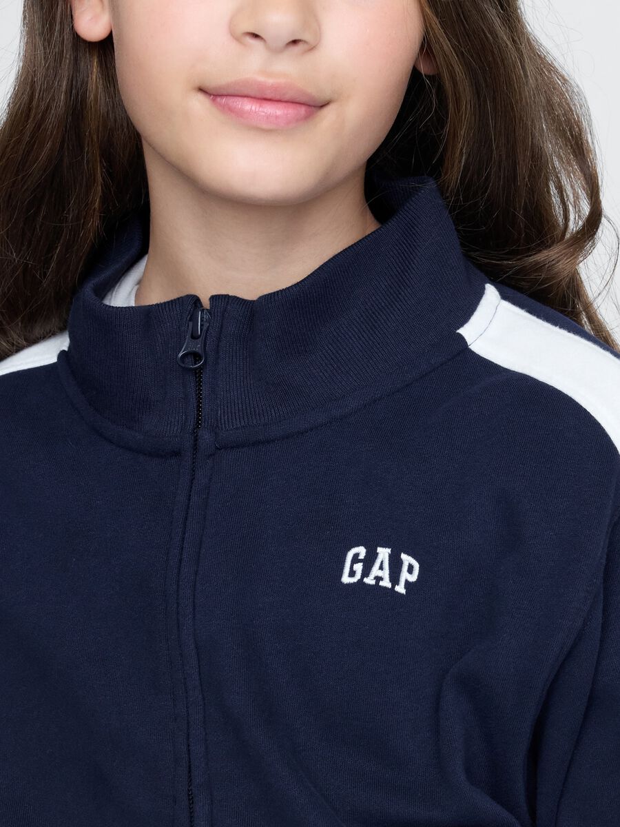 Felpa blu con zip frontale per ragazze GAP Kids Bambina_3