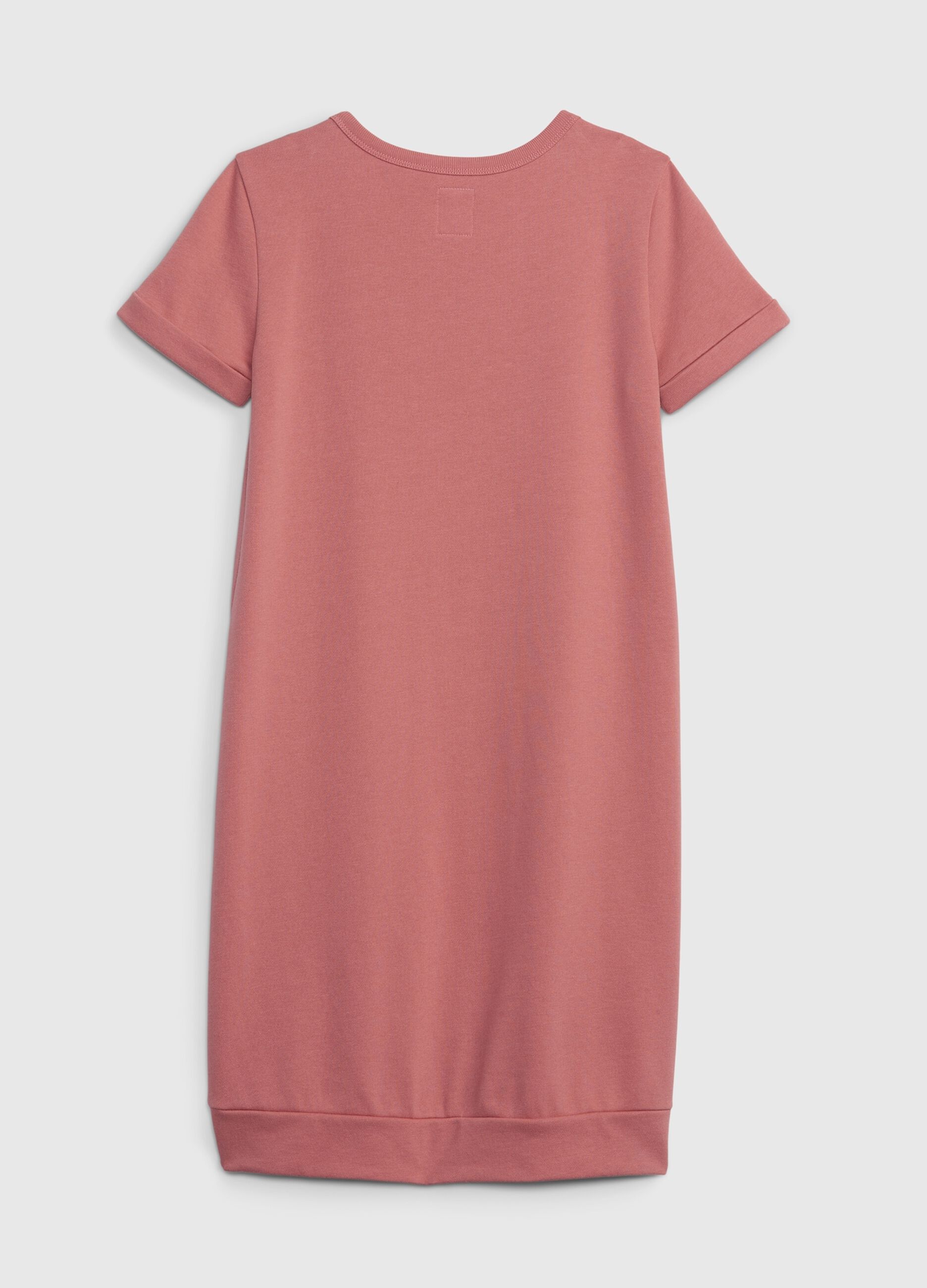 Short-sleeved dress with logo