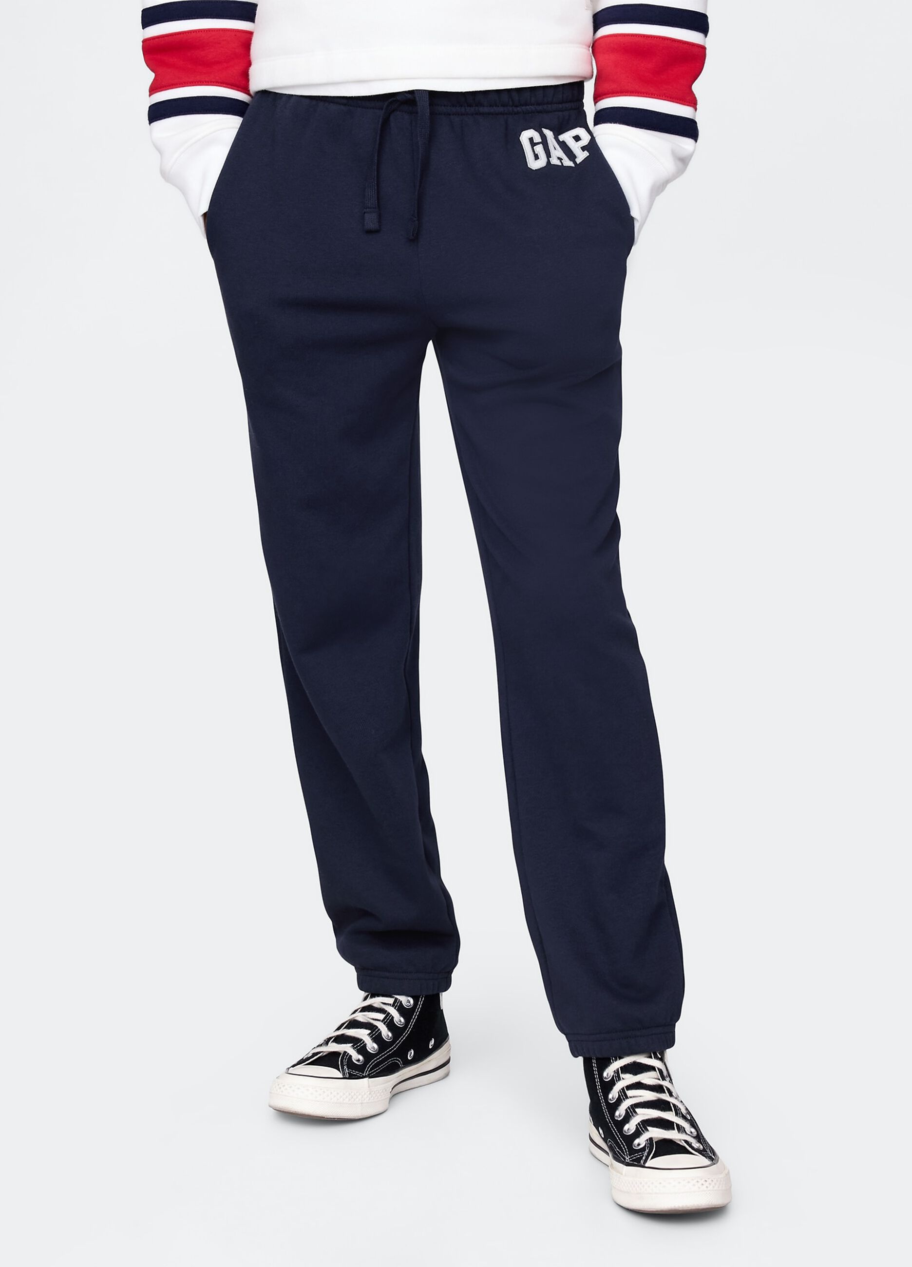 Pantaloni blu navy GAP Kids in misto cotone_1