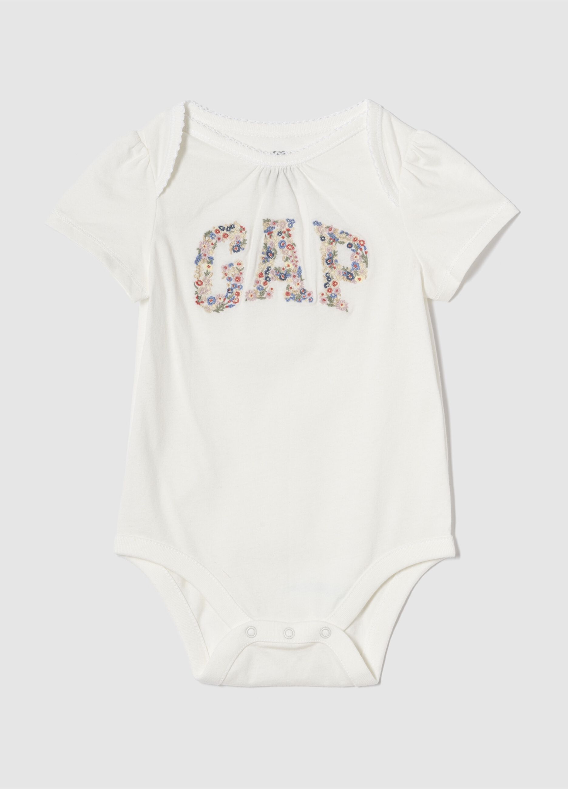 Body neonato bianco in puro cotone GAP Kids