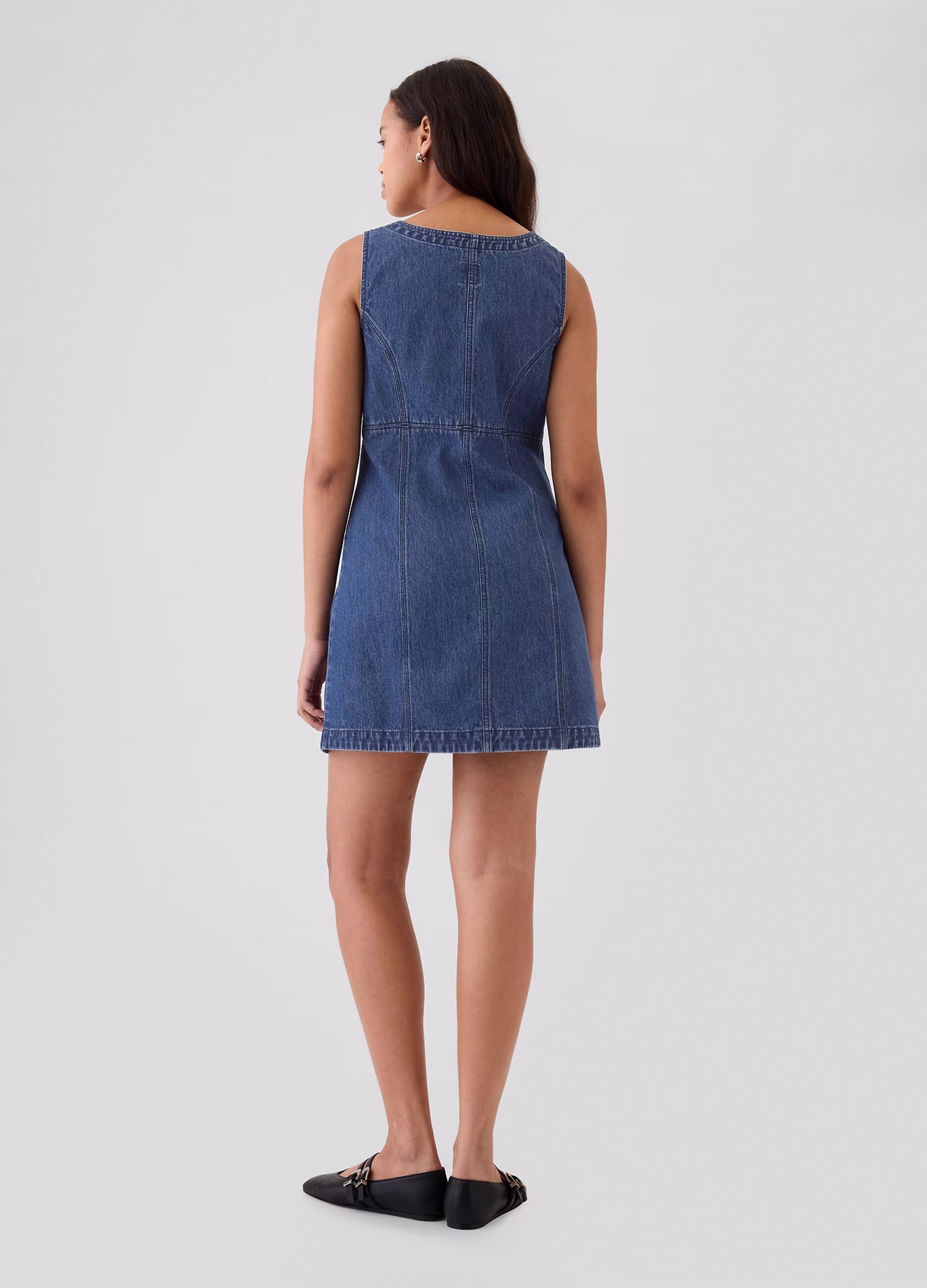 Vestito corto in denim_1