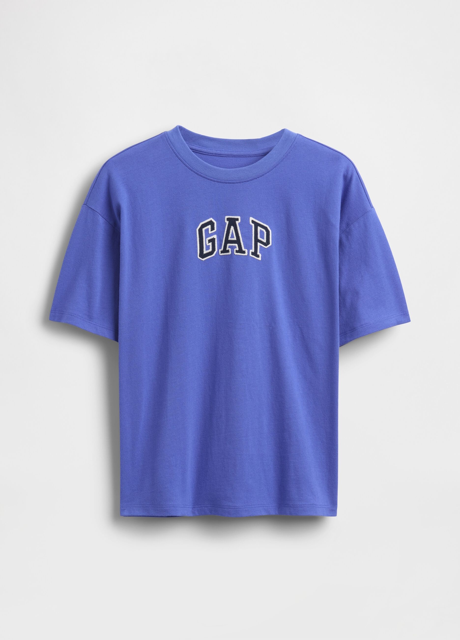 T-shirt blu con logo Gap