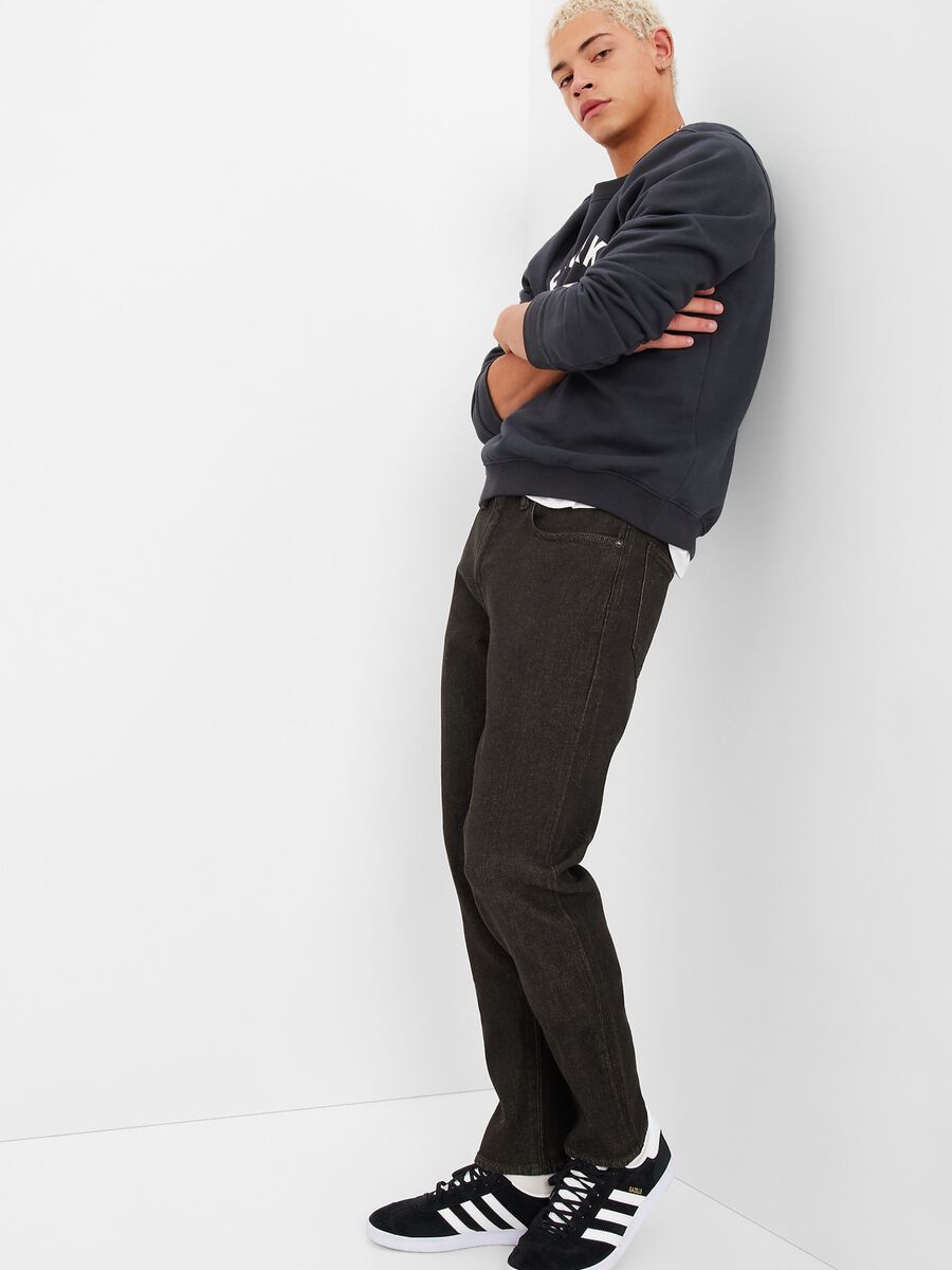 Slim-fit jeans in stretch cotton and Lyocell Man_0