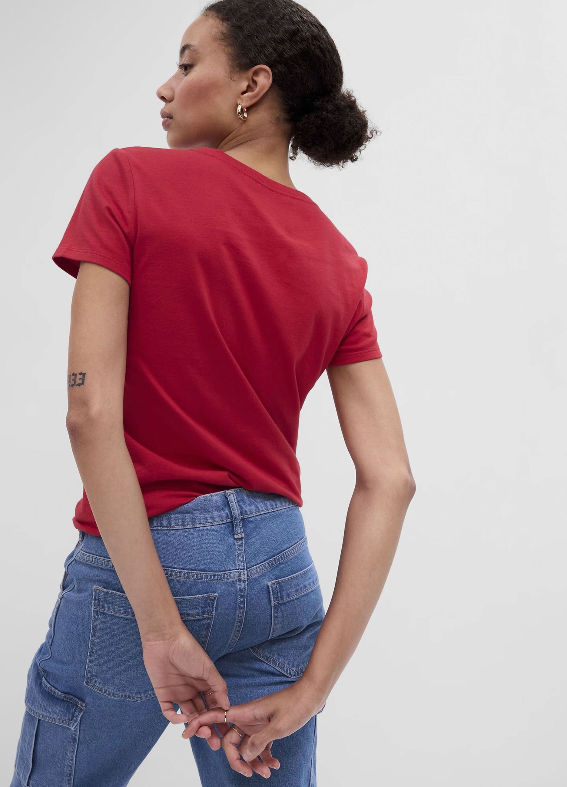T-shirt in cotone con stampa logo_1