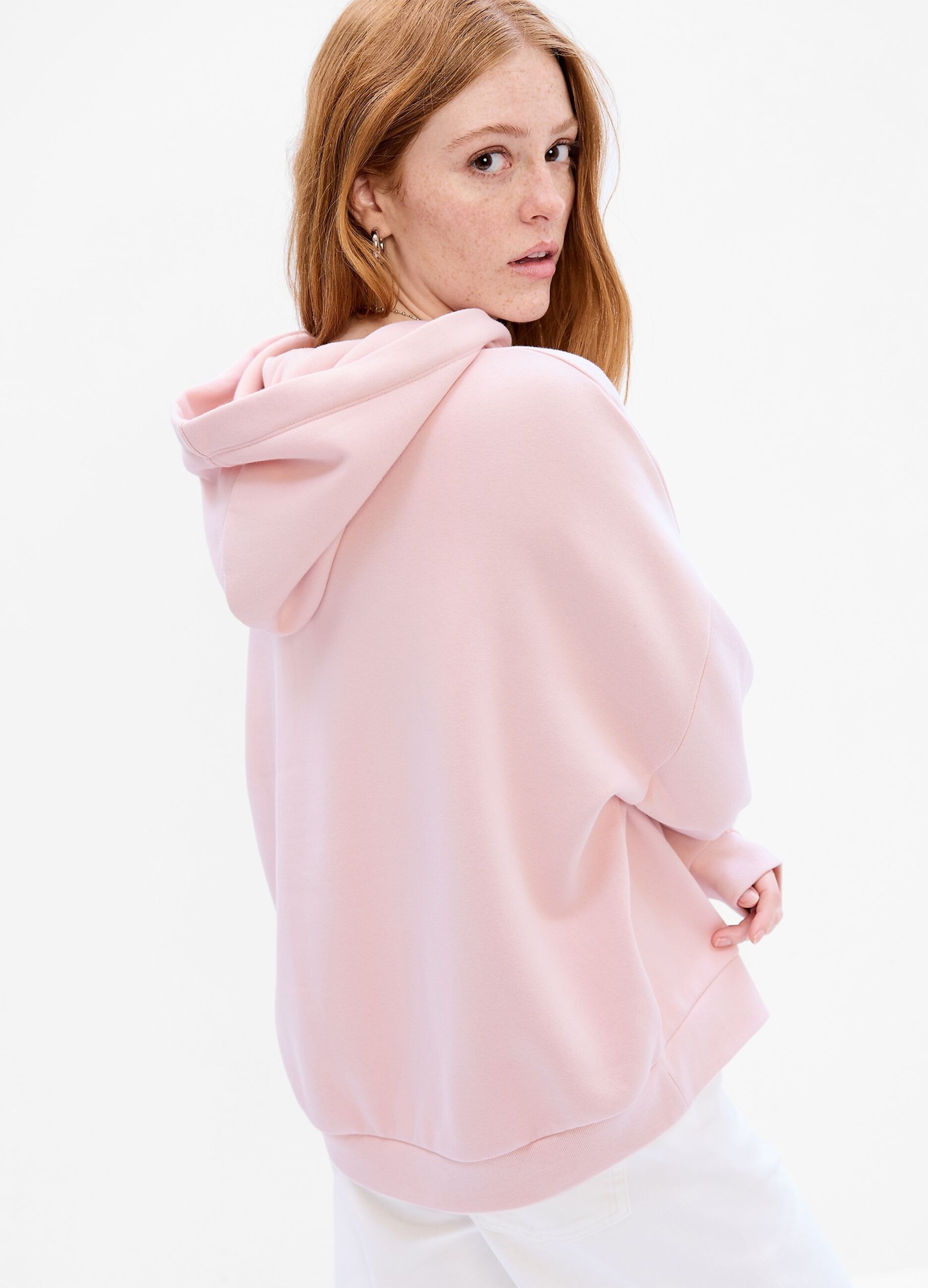 Felpa oversize con logo in strass_1