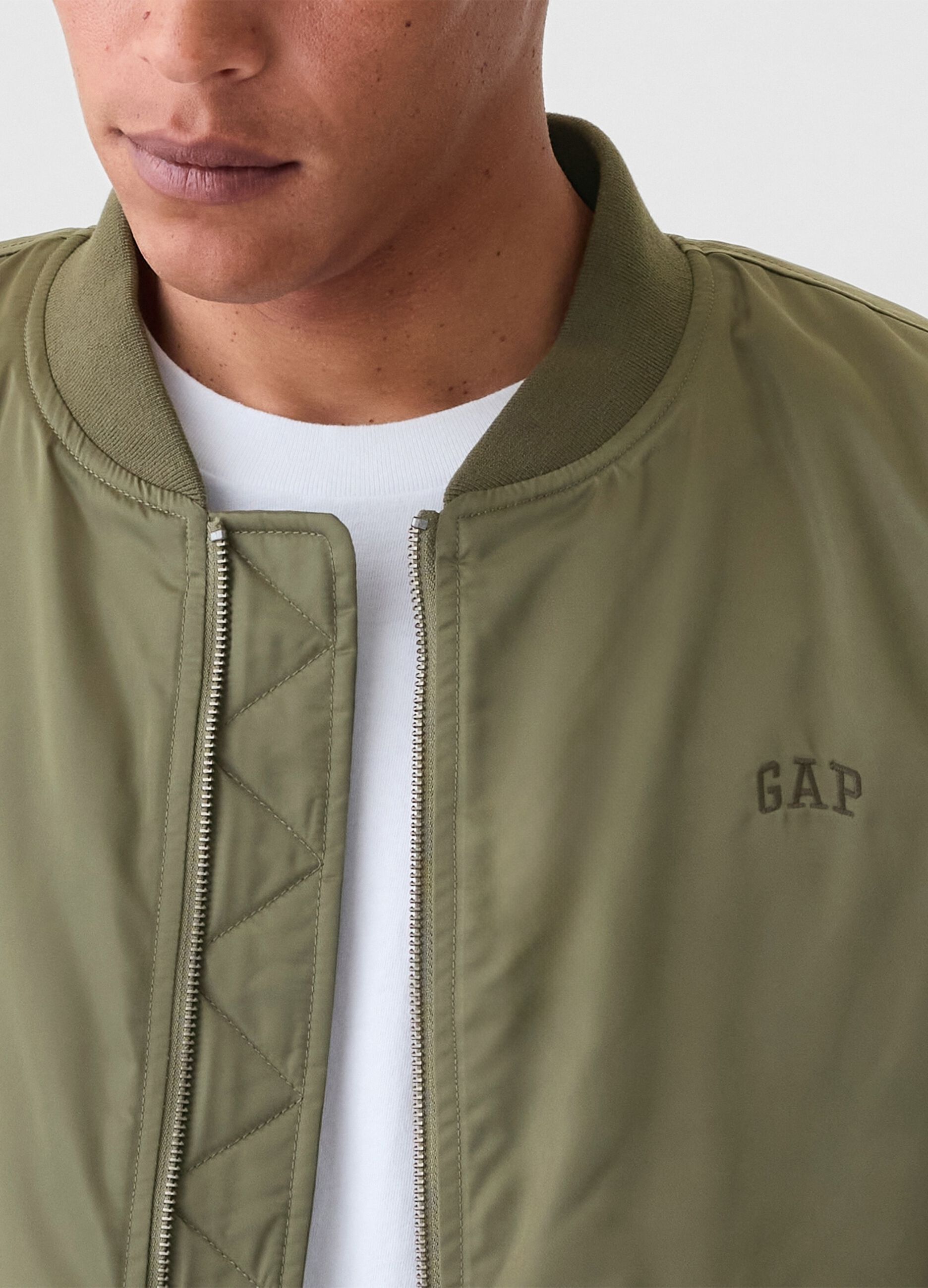 Bomber full-zip con ricamo logo_1