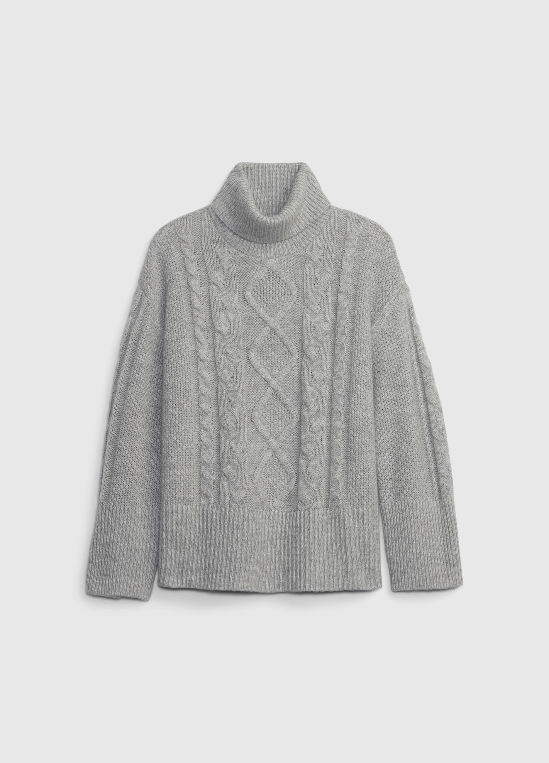 Turtle-neck pullover with slits_3