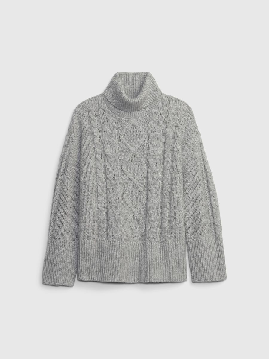 Turtle-neck pullover with slits Woman_3