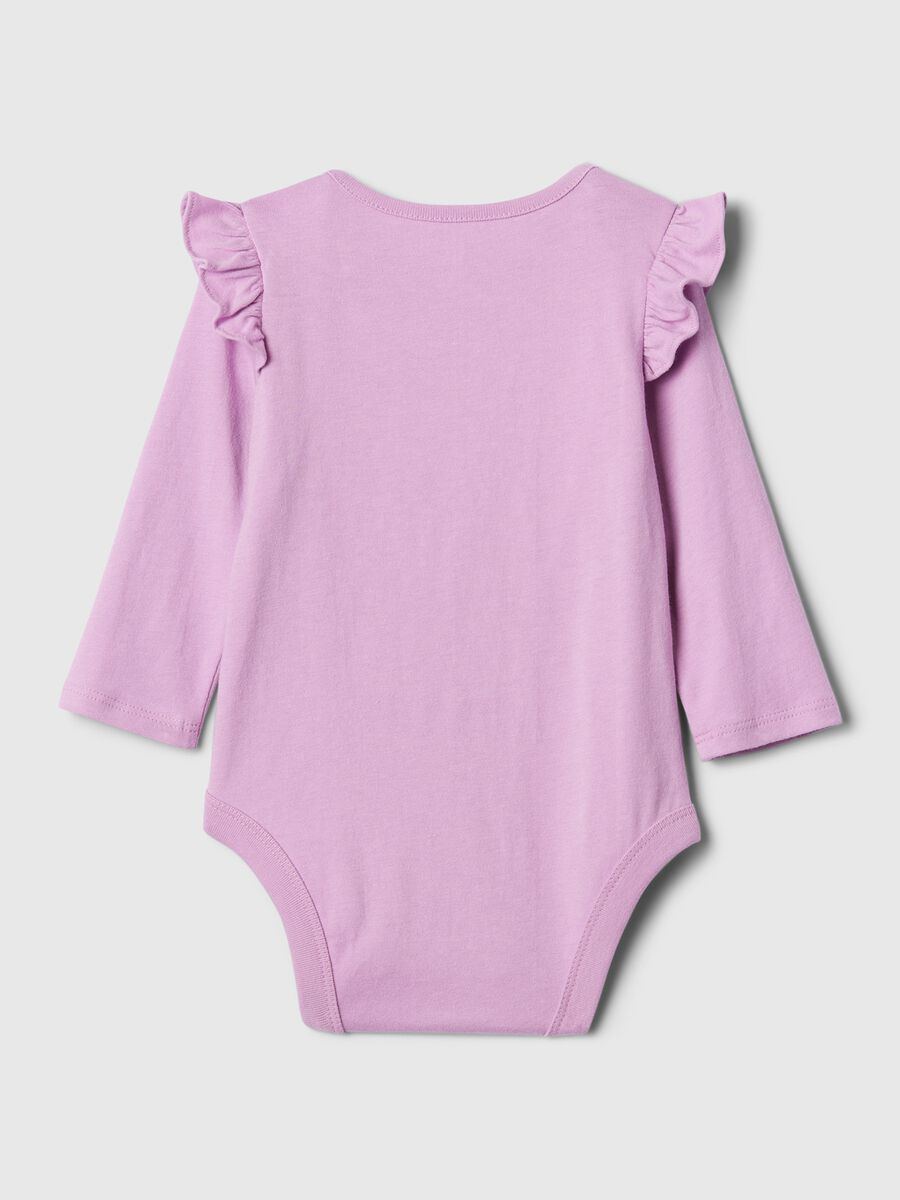 Body in cotone con rouches e ricamo logo Neonato_1