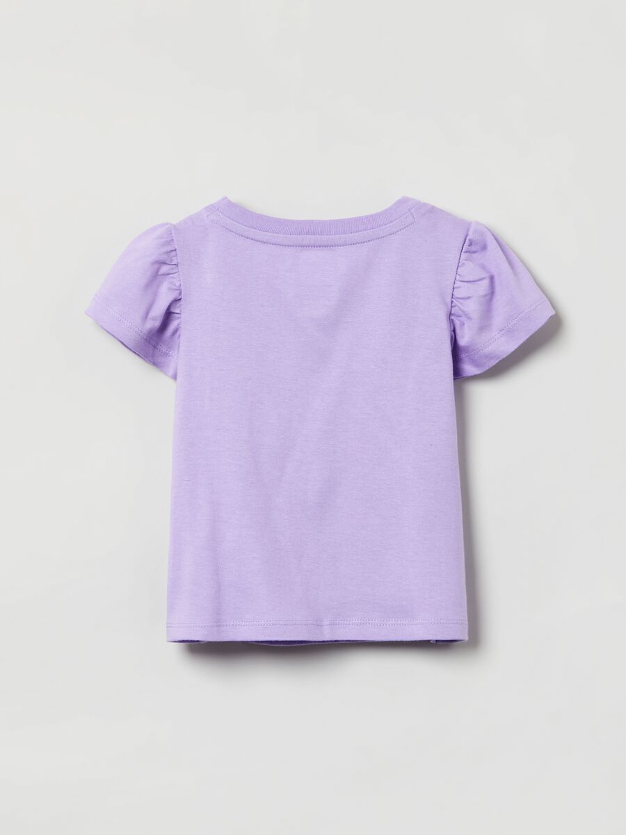Organic cotton T-shirt with embroidered bear Toddler Girl_1