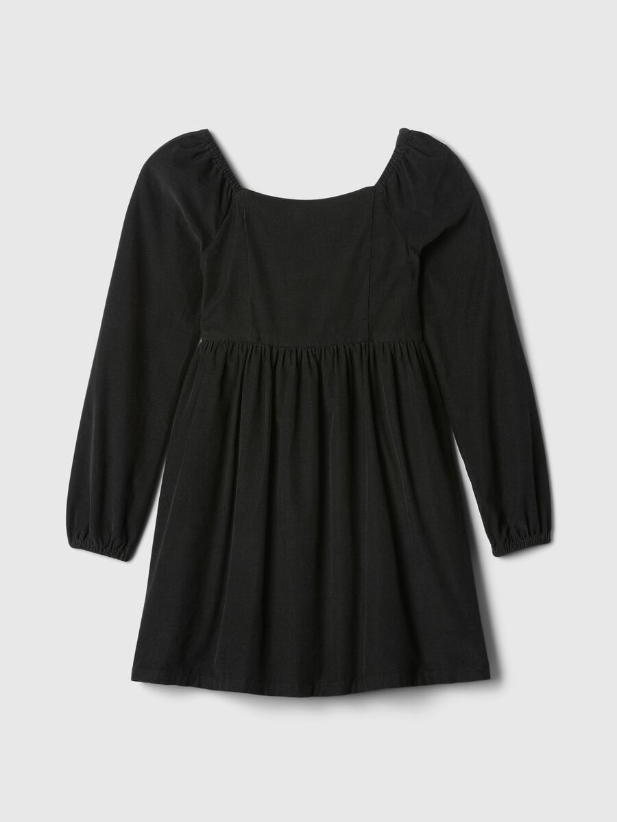 Vestito in cotone con maniche a sbuffo Bambina_2