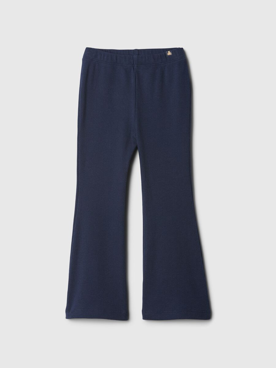 Flare-fit ribbed leggings Baby Girl_0