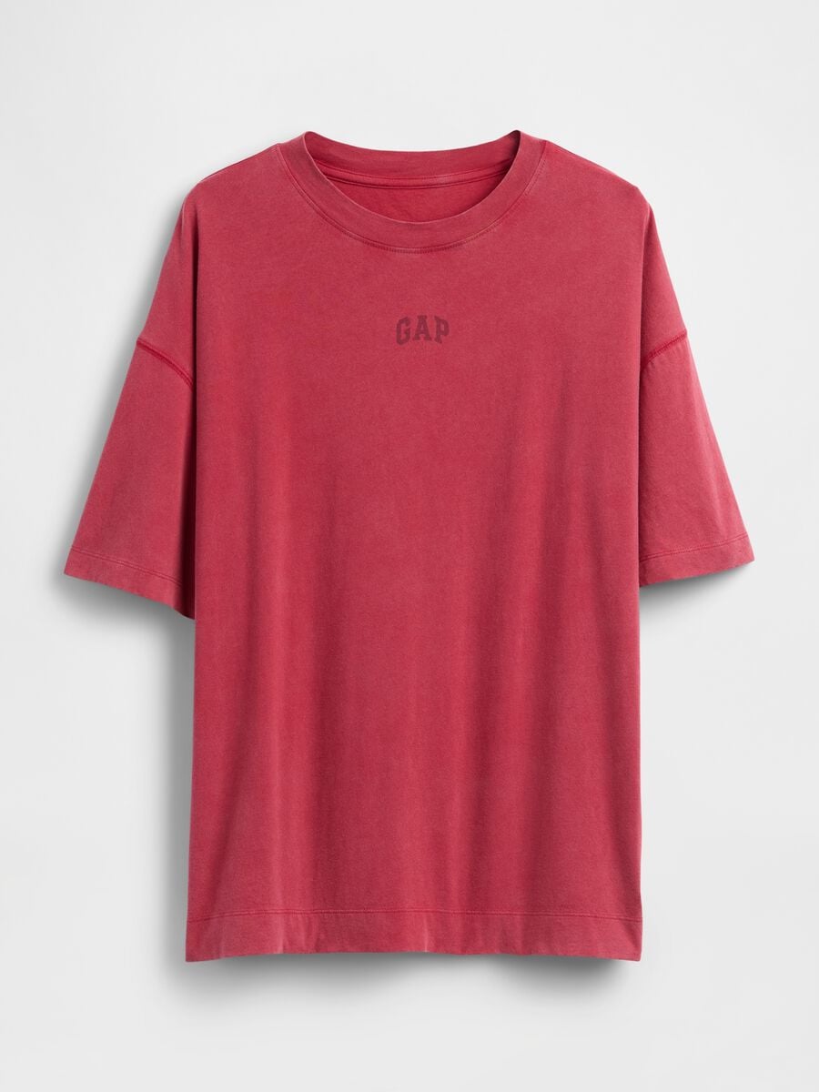T-shirt a maniche corte in puro cotone con logo GAP Donna_4