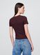 T-shirt viola elasticizzata a maniche corte_2