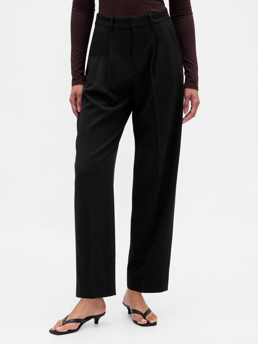 Pantaloni neri elasticizzati Donna_1