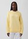 Maglione girocollo in puro cotone giallo regular fit_0