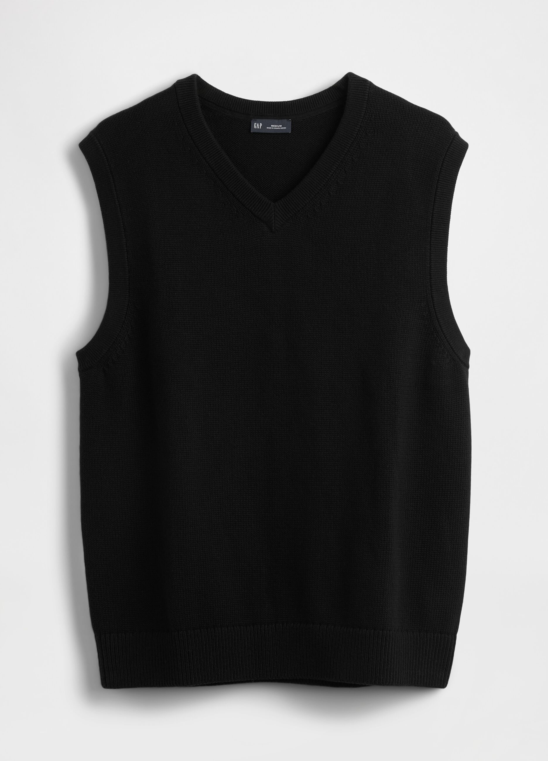 Gilet nero in puro cotone_3