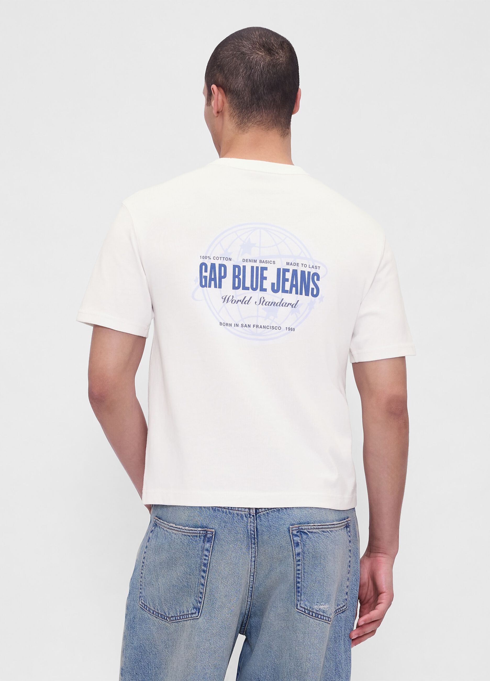T-shirt bianca a maniche corte in cotone_2