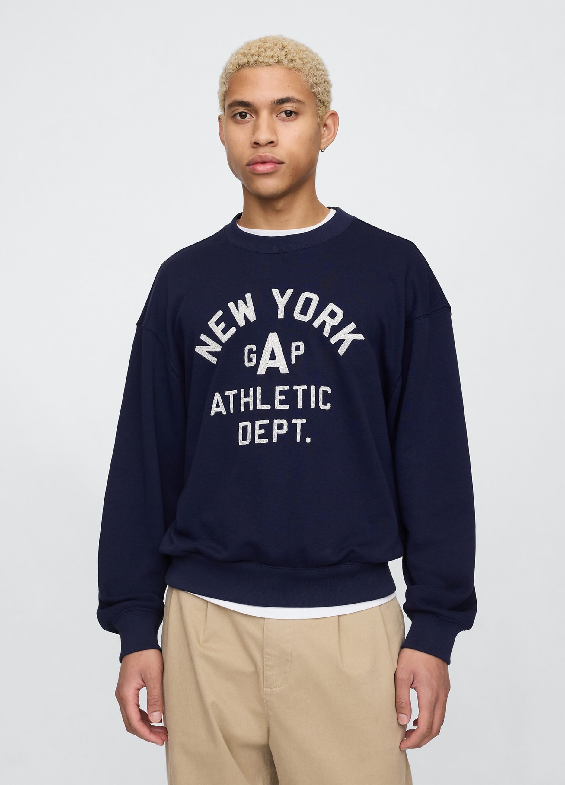 Felpa blu con scritta Gap Athletic
