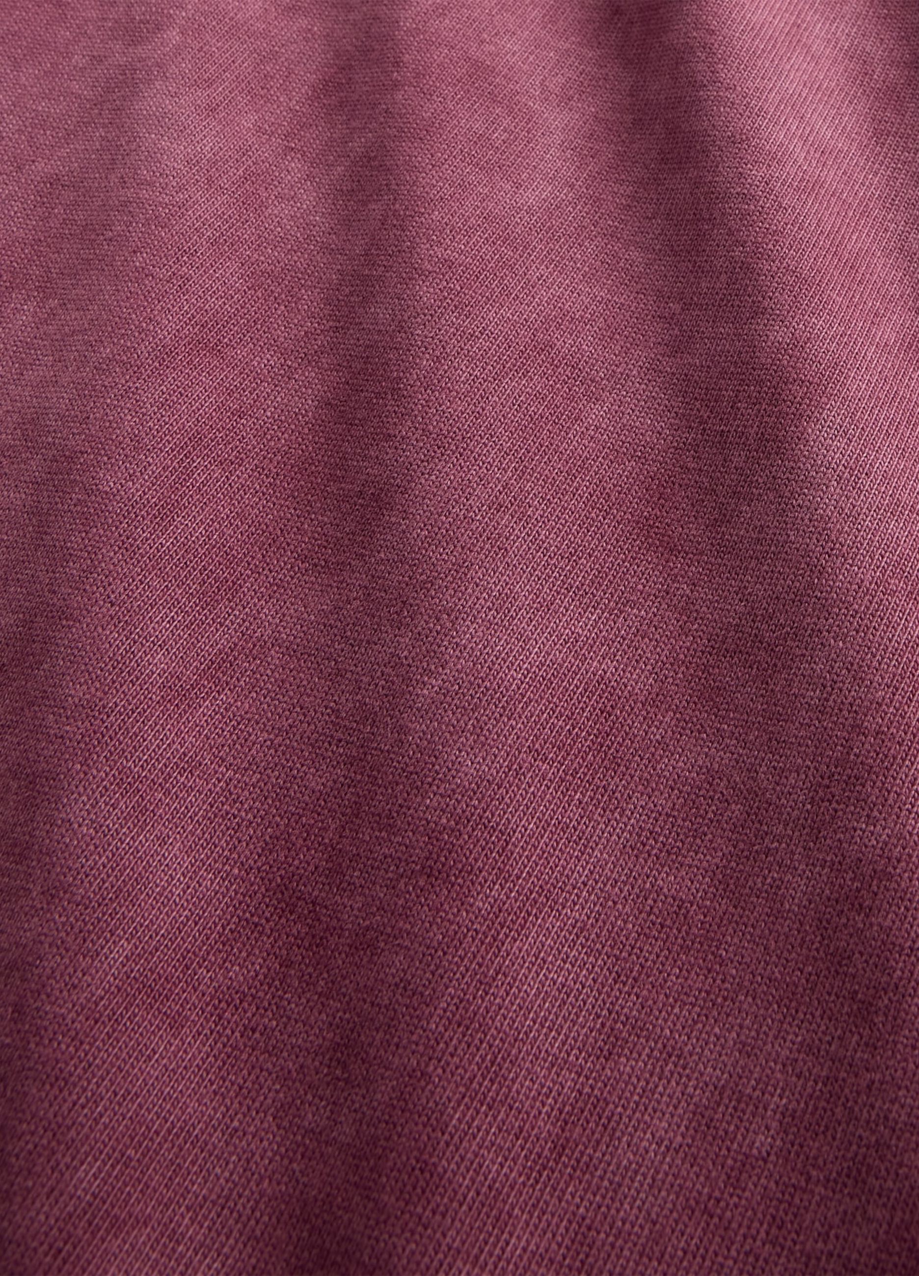 Long sleeve purple cotton top_4