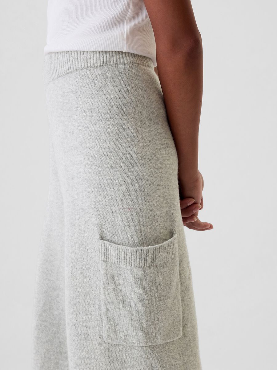 Pantalone a gamba larga in maglia Bambina_3