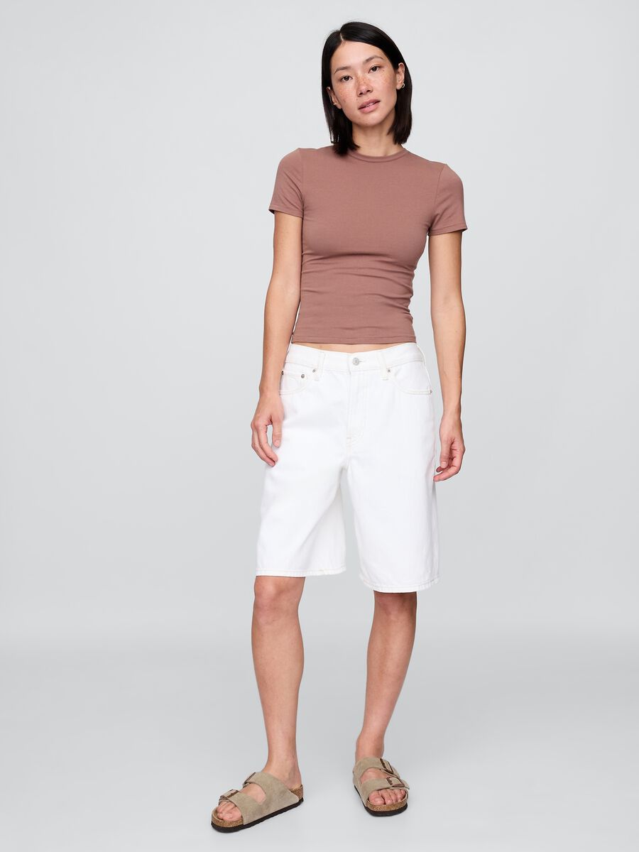 T-shirt marrone elasticizzata Donna_1