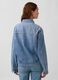 Blue regular fit pure cotton denim jacket_2