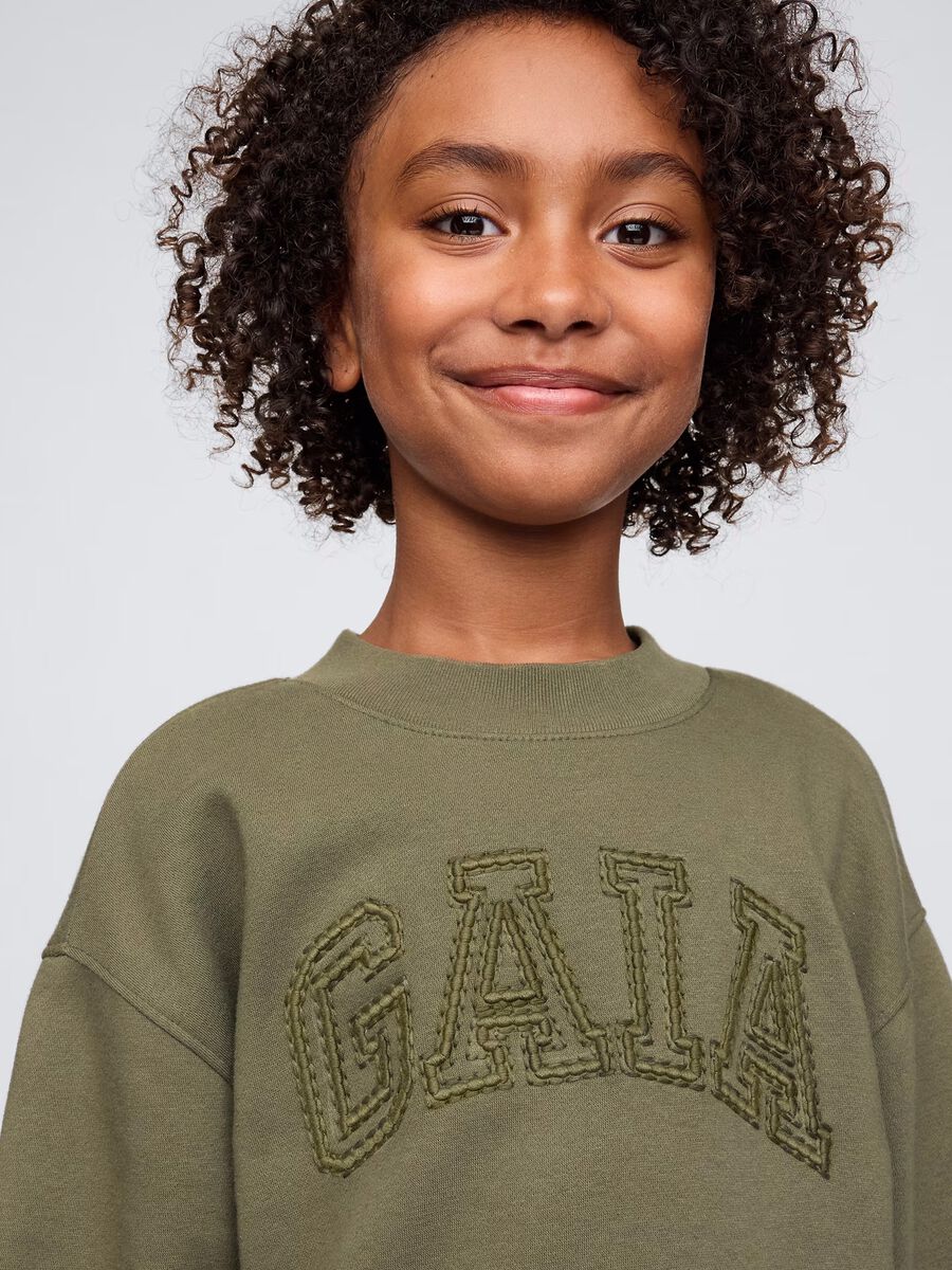 GAP x CULT GAIA Felpa cropped con ricamo logo Bambina_3