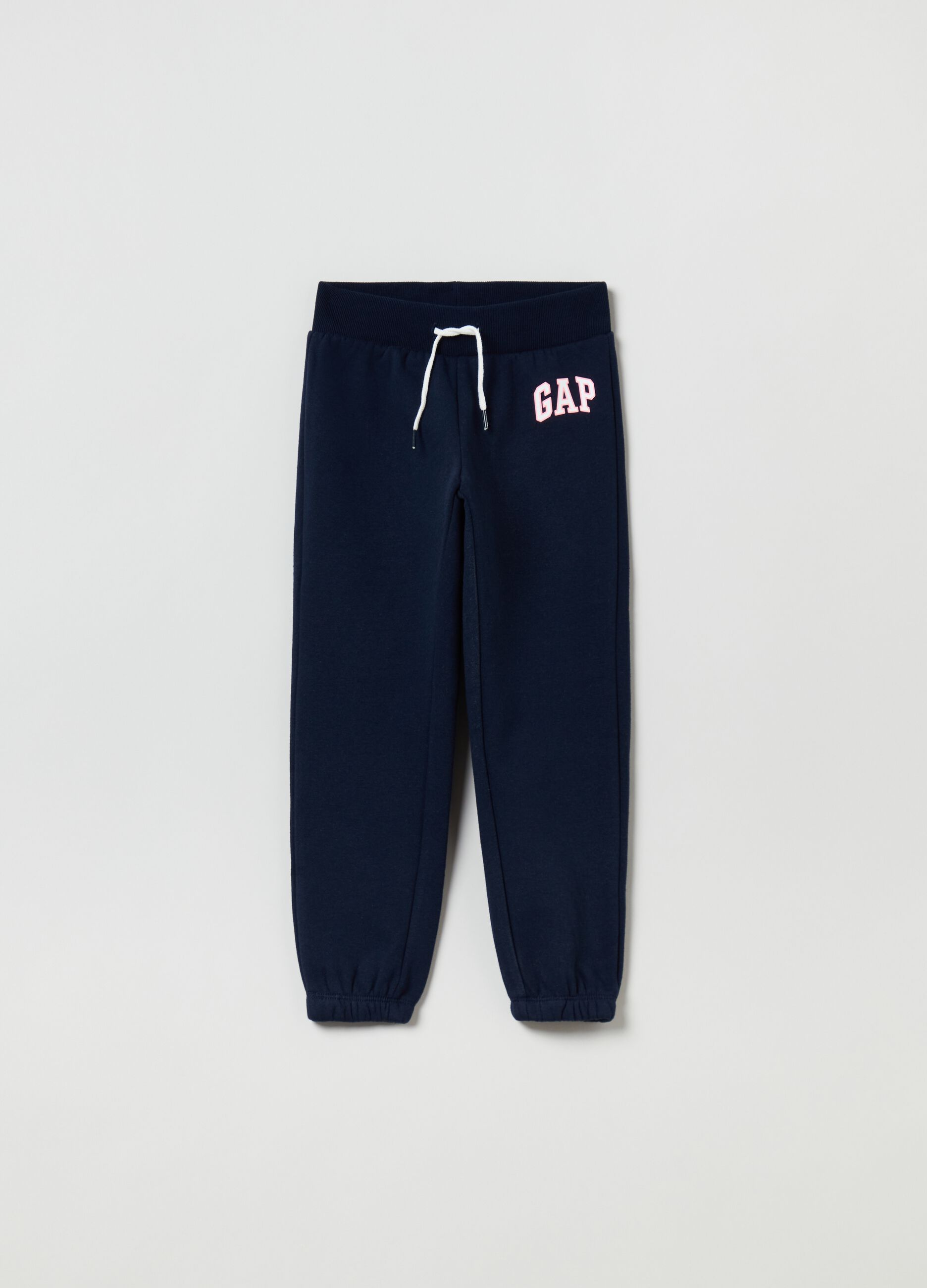 Fleece joggers with logo print