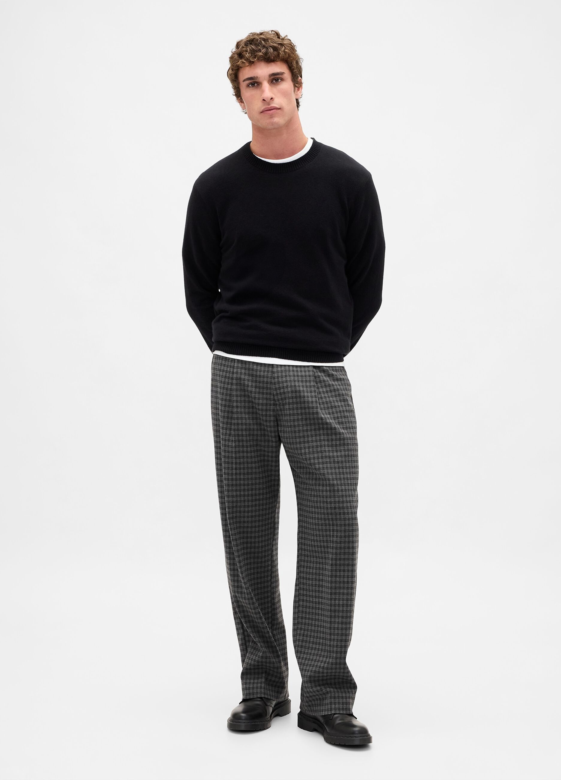 Grey Stretch Wool Trousers
