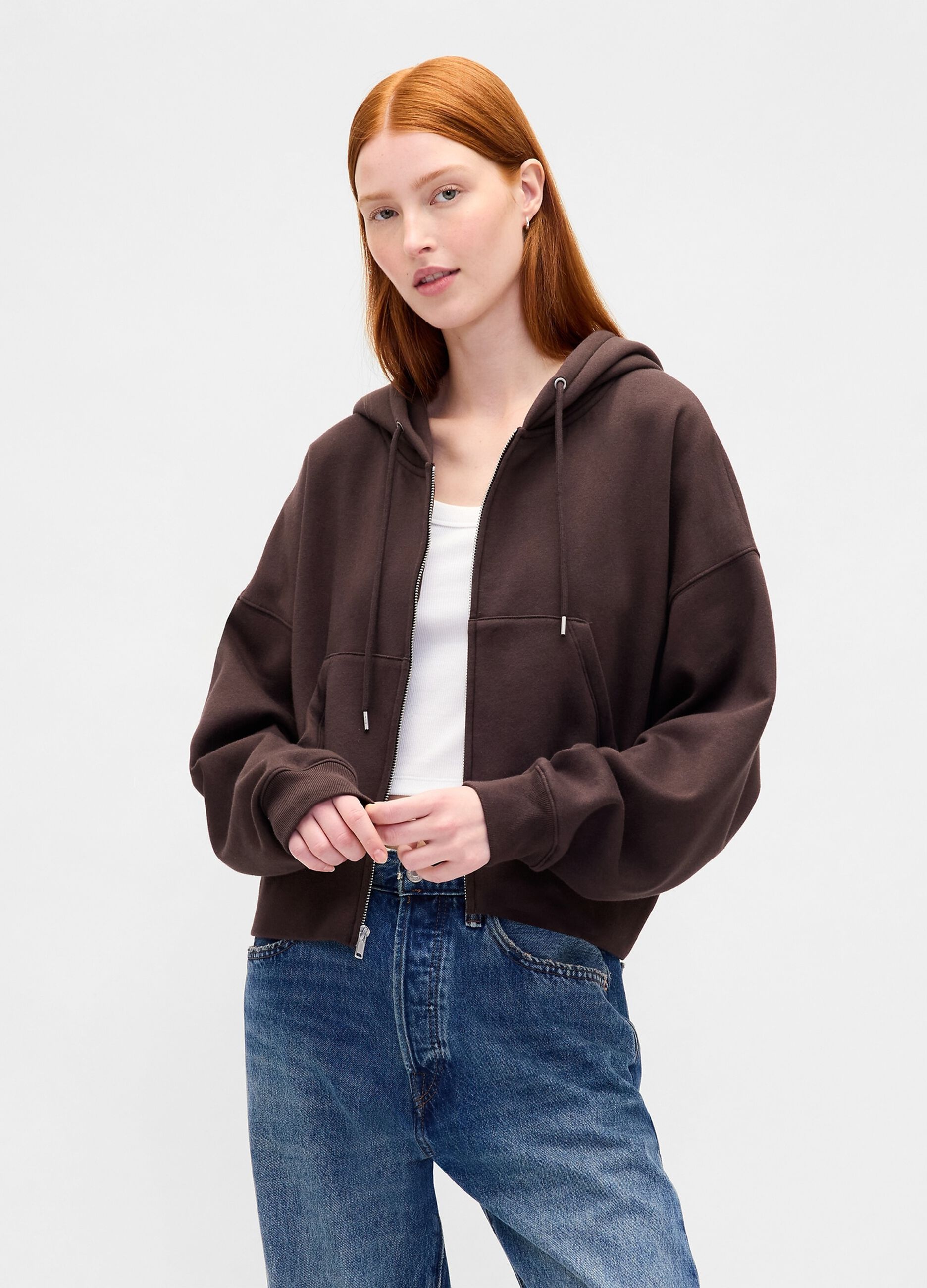 Felpa con cappuccio e zip