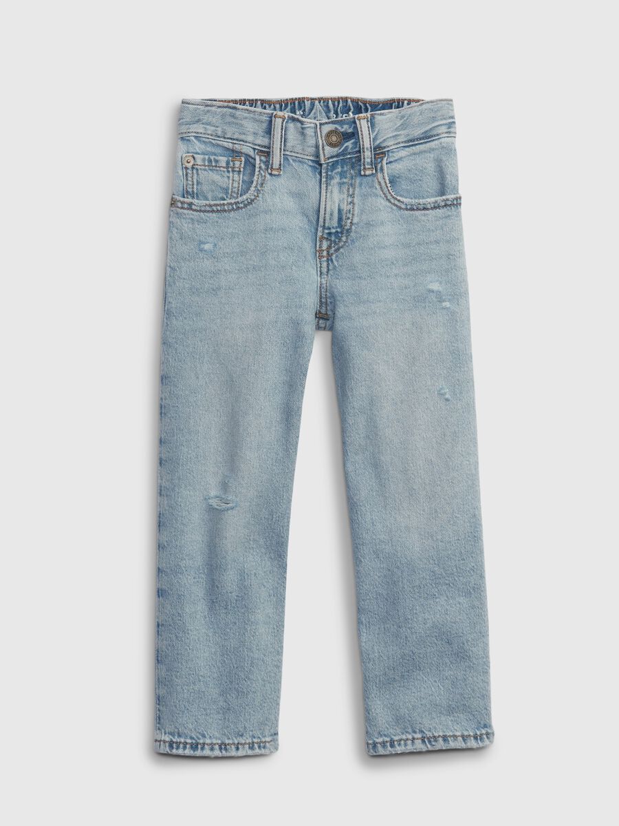 Loose-fit jeans with abrasions Toddler Boy_0