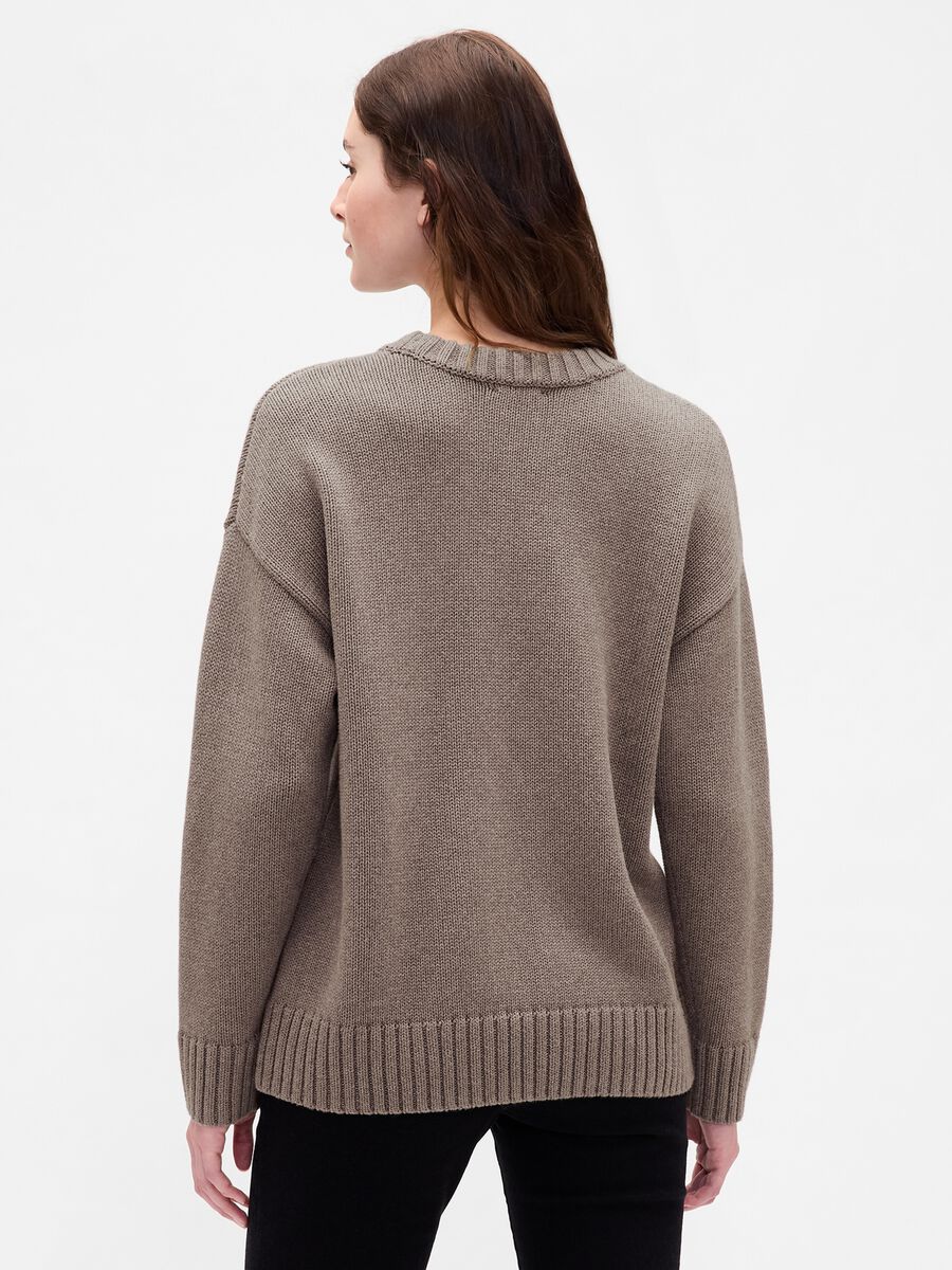 Brown Cotton Sweater Woman_2
