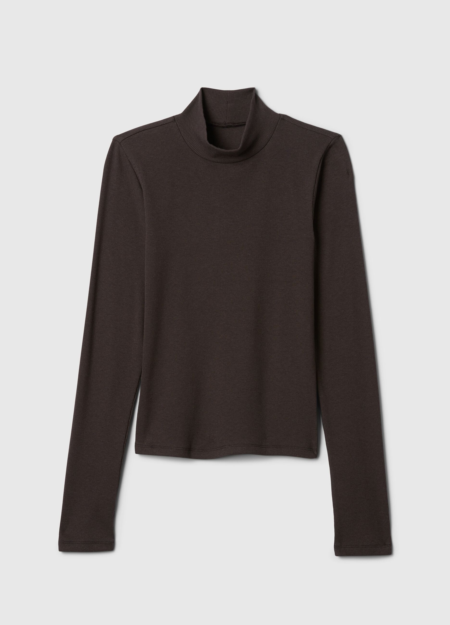 Ribbed T-shirt in stretch modal and cotton_3