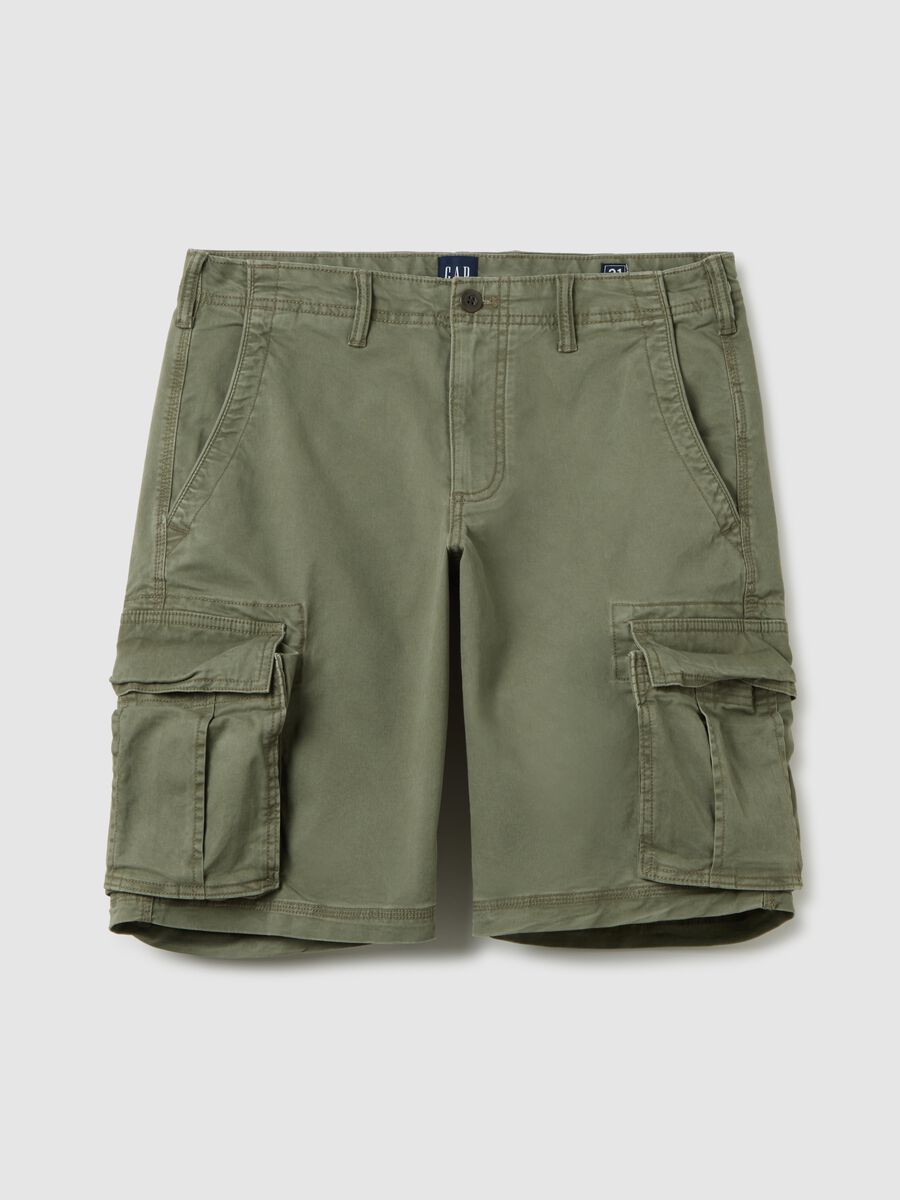 Bermuda cargo in cotone e Lyocell Uomo_1