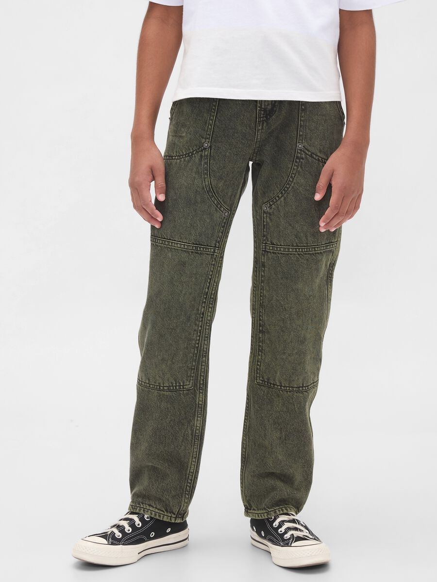 Pantaloni verde in denim per bambino Bambino_1