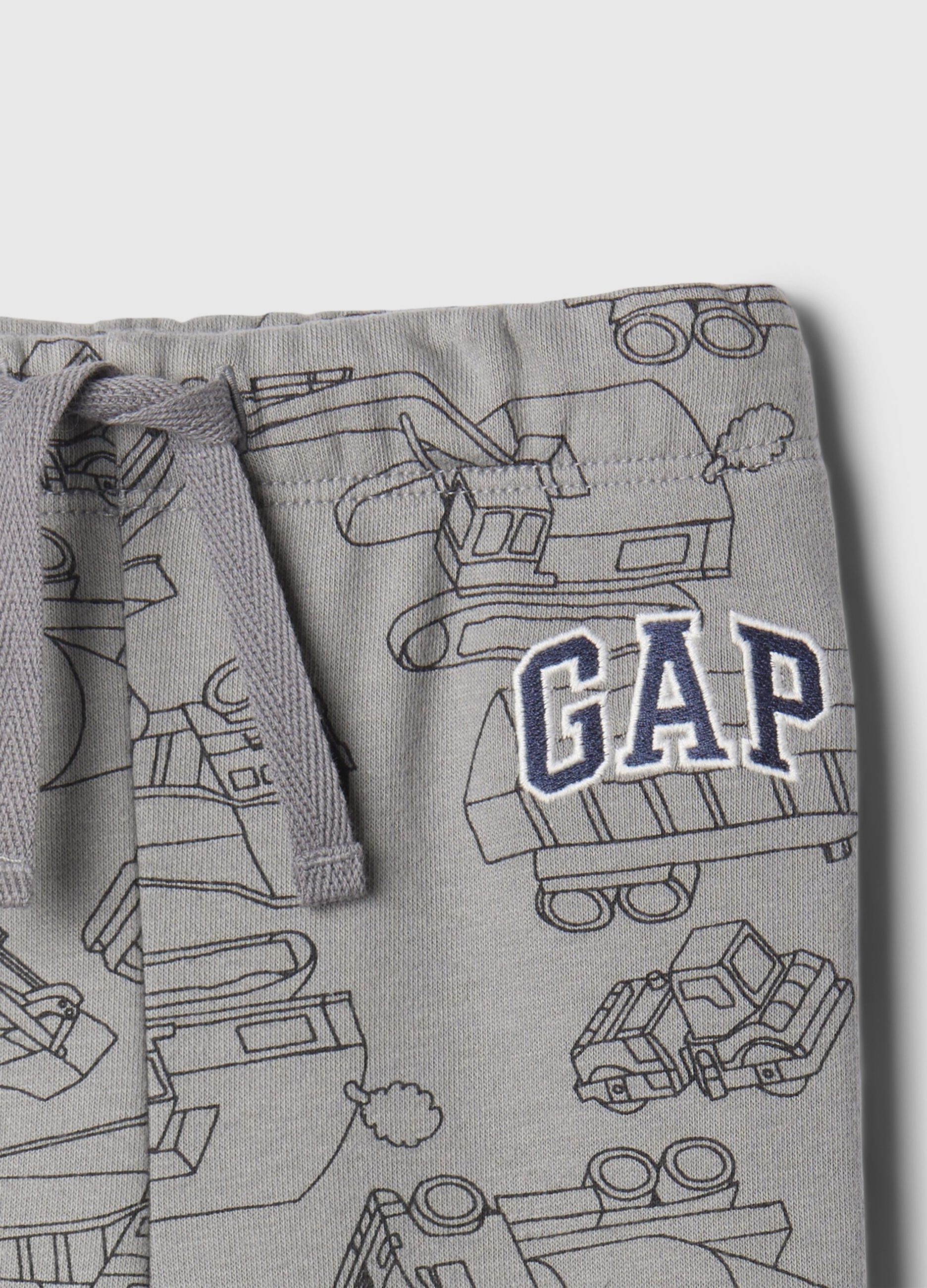 Joggers con coulisse stampa macchine da lavoro_2