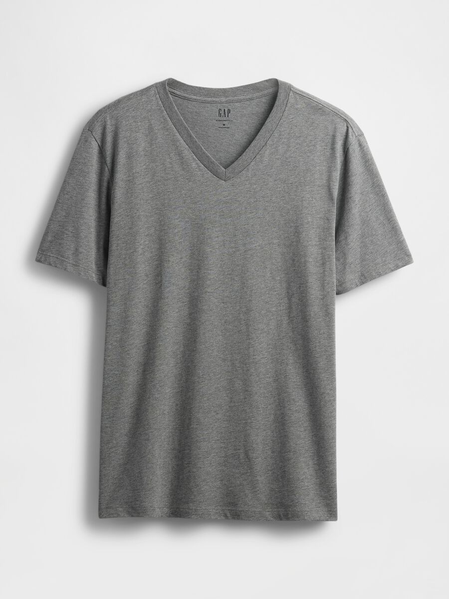 T-shirt in puro cotone con scollo a V Uomo_3