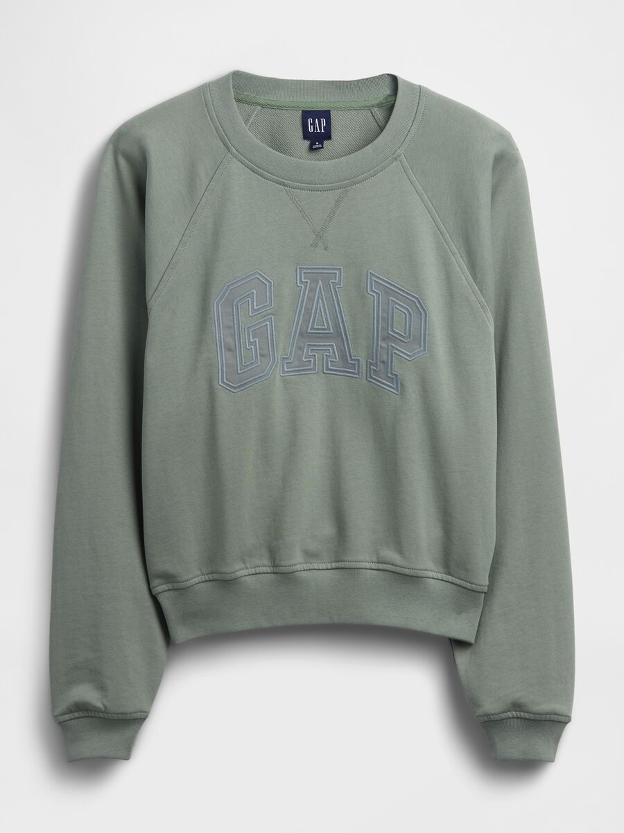 Felpa girocollo in misto cotone con logo GAP Donna_4