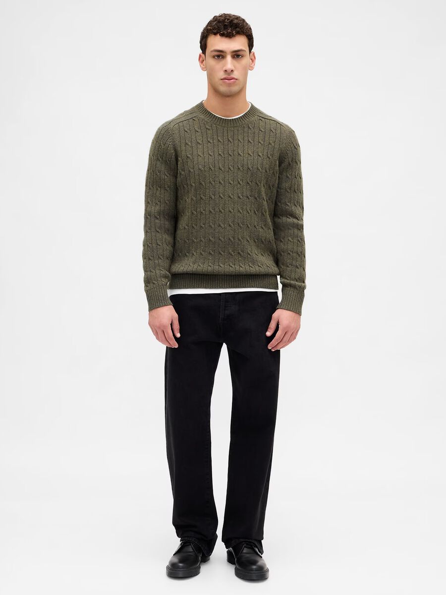 Green Wool Jumper Man_2