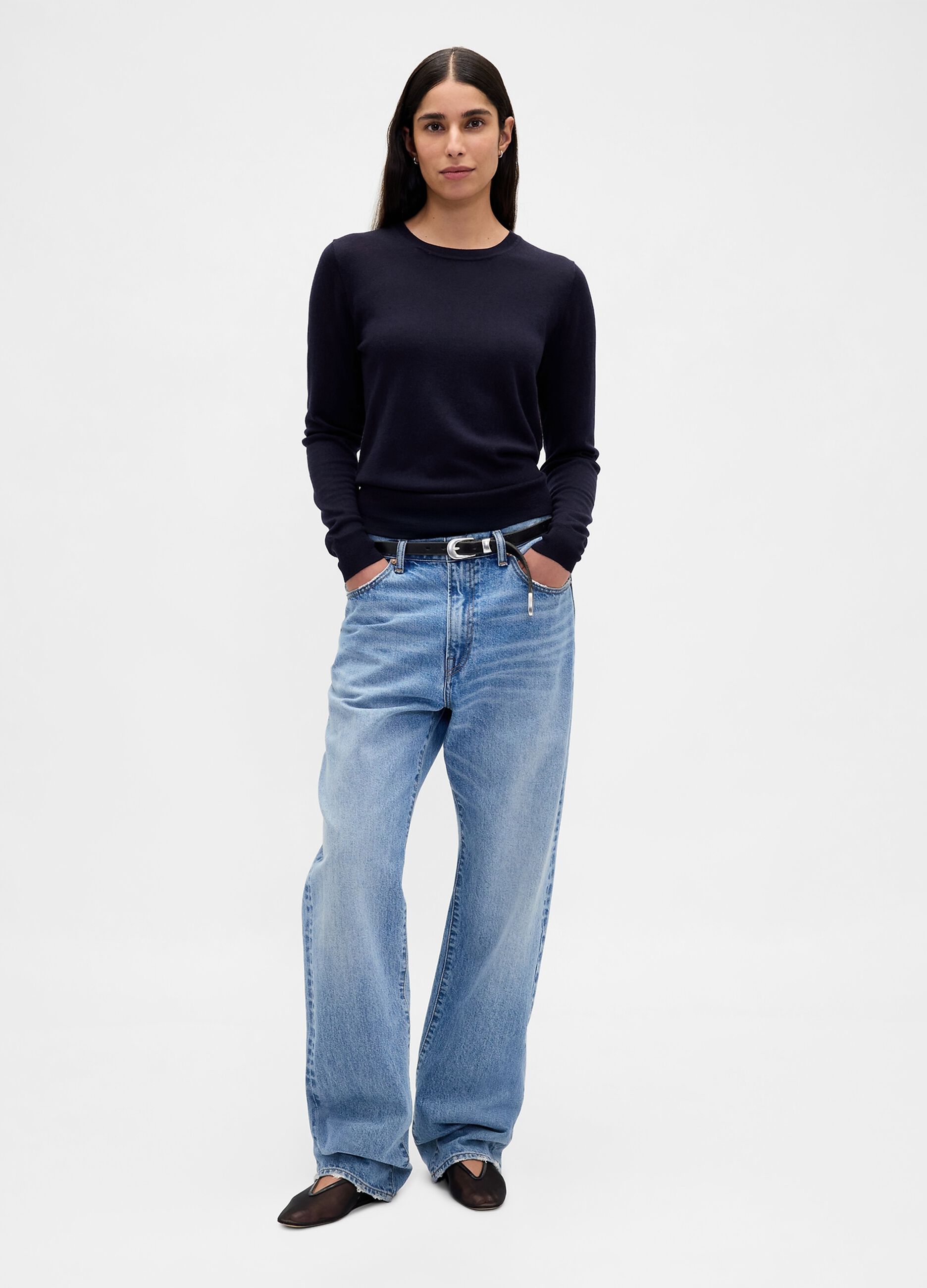Maglione blu in lana_2