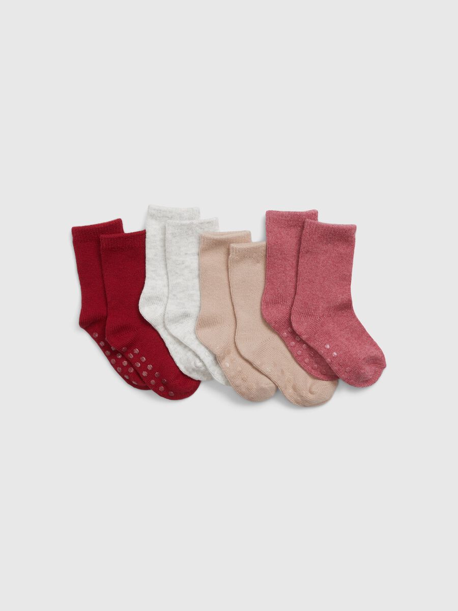 Four-pair pack stretch slipper socks Newborn Boy_0