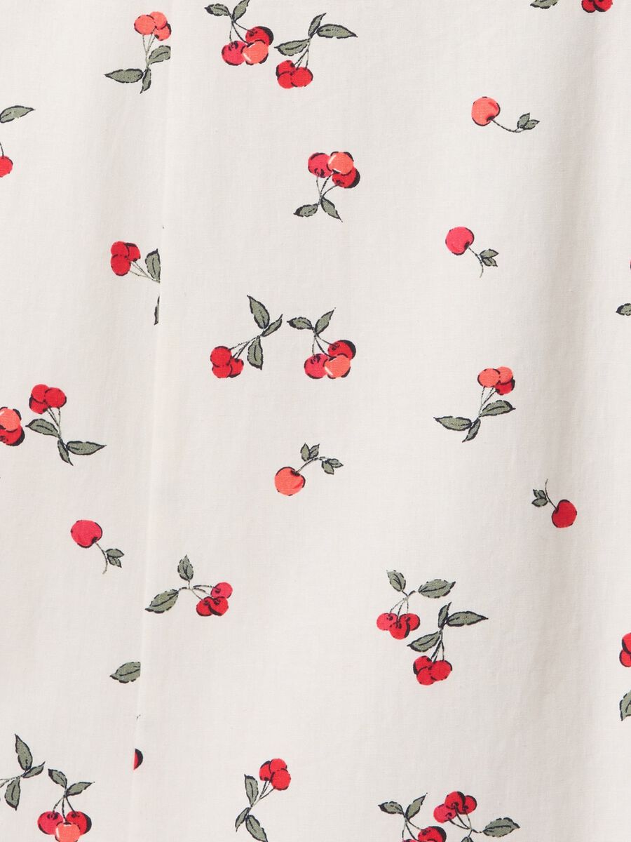 Abito corto con stampa floreale Bianco Donna_6