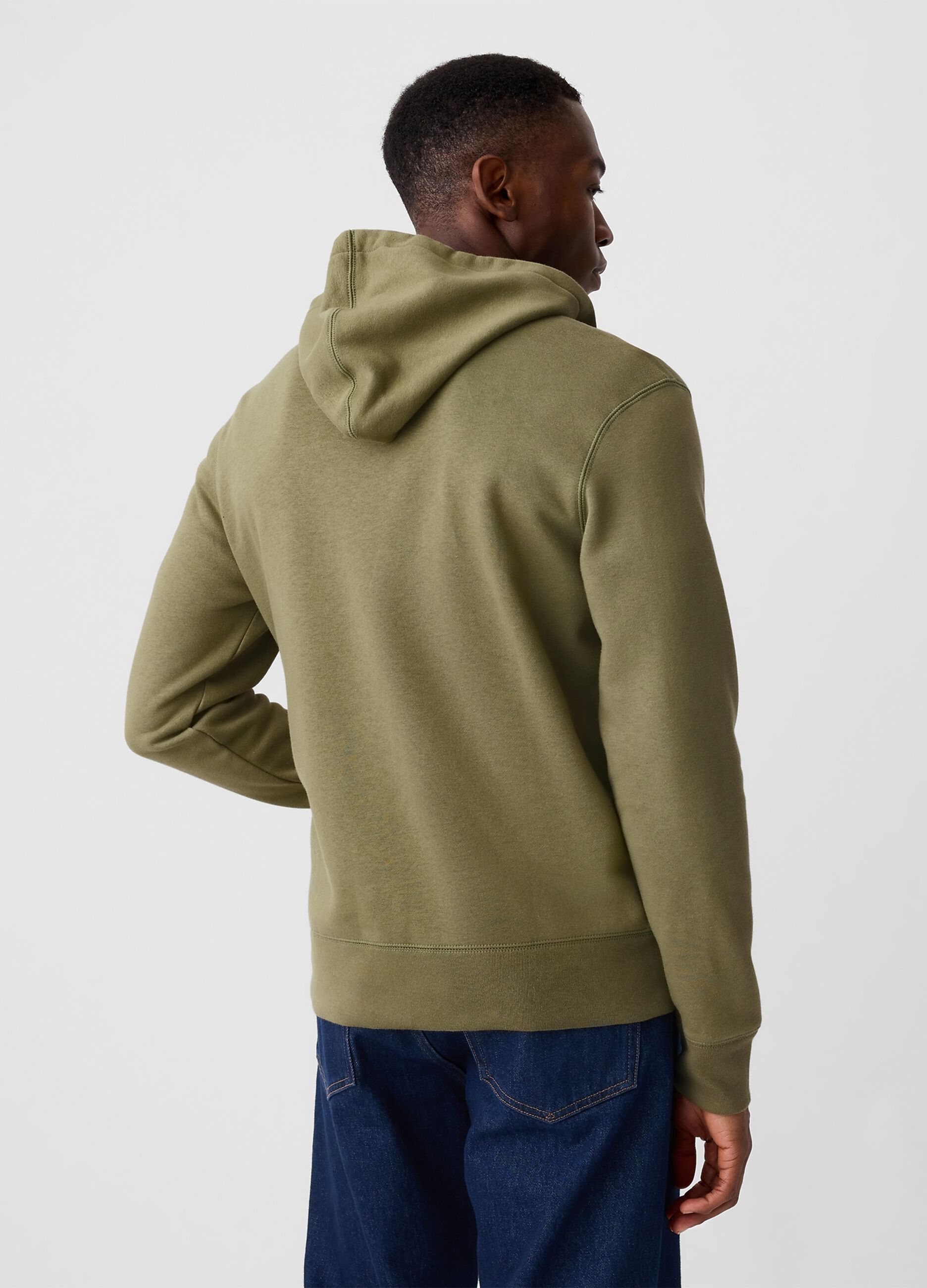Full-zip sweatshirt with hood and logo embroidery_2