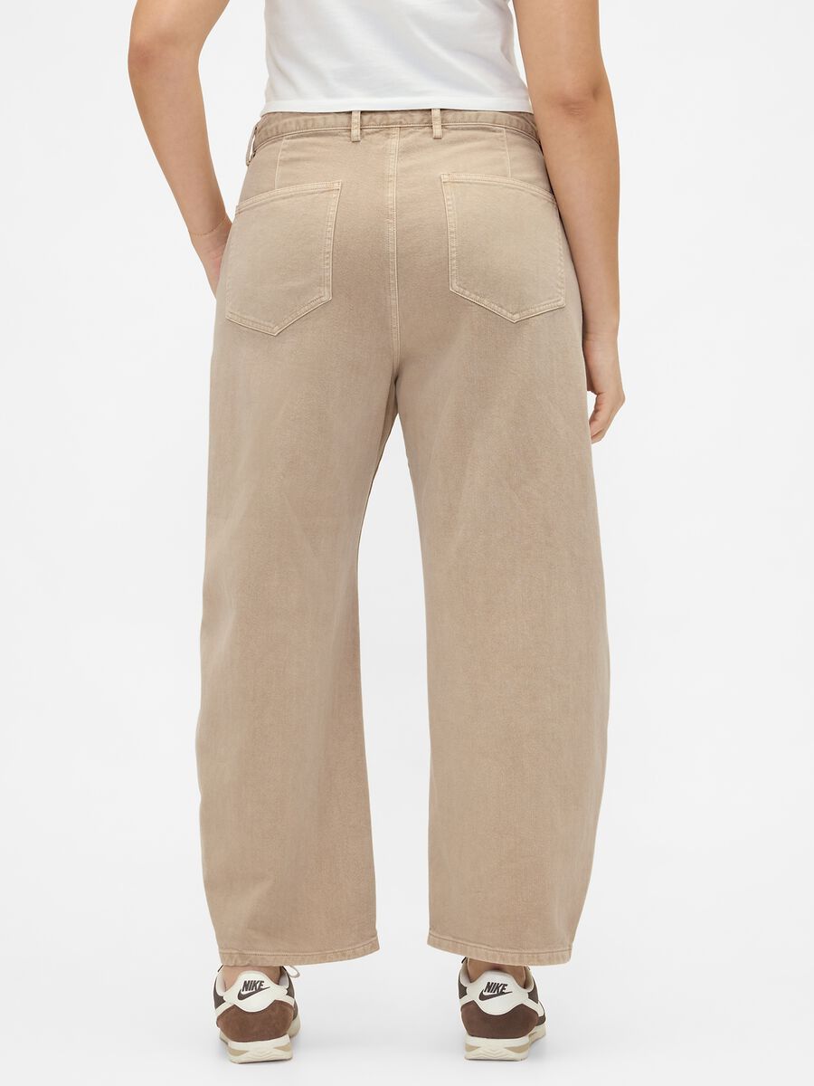 Beige Cotton Trousers Woman_5