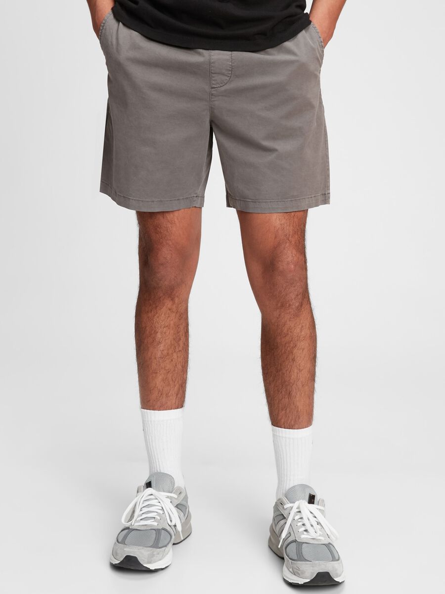 Shorts in cotone stretch con coulisse Uomo_0