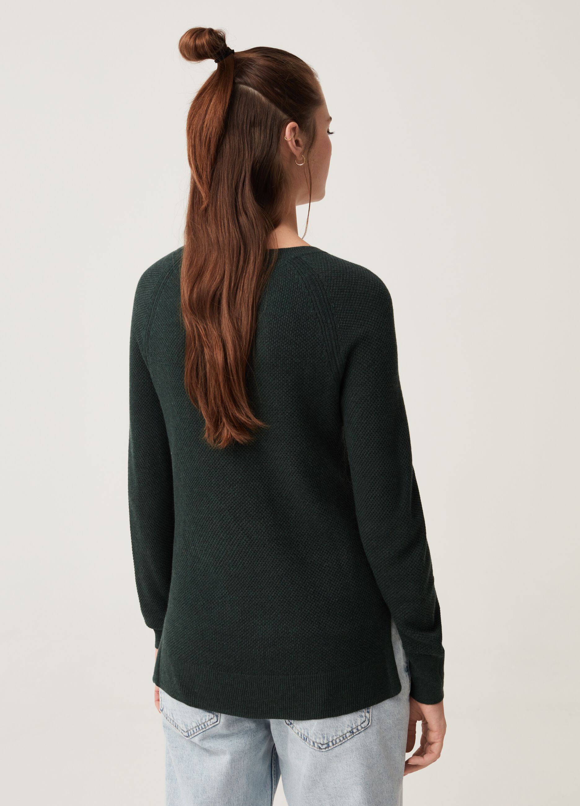 Pullover lungo con maniche raglan_2