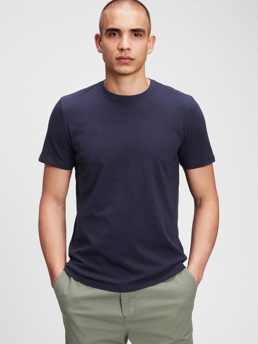 T-shirt girocollo in cotone Uomo_0