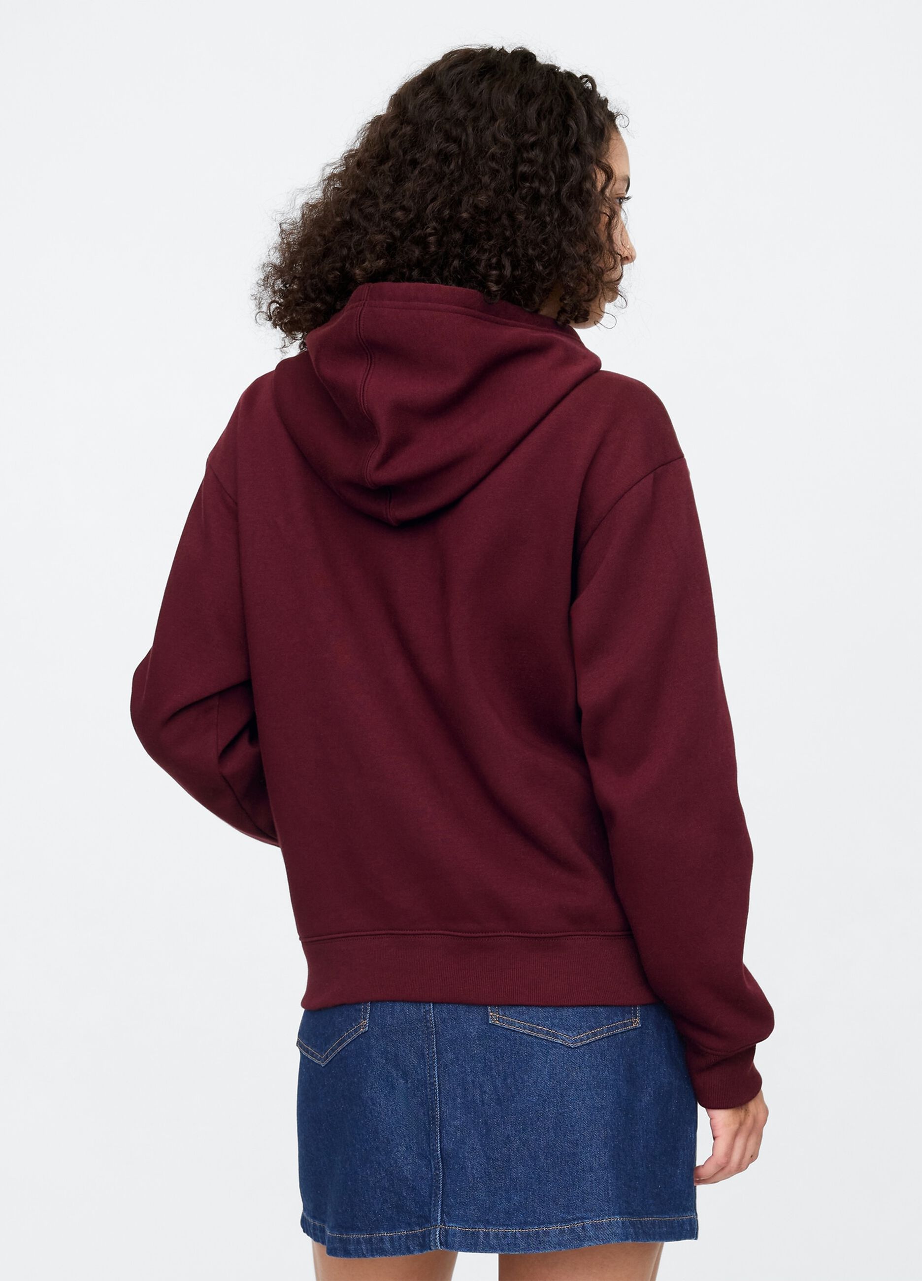 Felpa con logo GAP, cappuccio e zip in misto cotone
