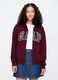 Felpa con logo GAP, cappuccio e zip in misto cotone_0